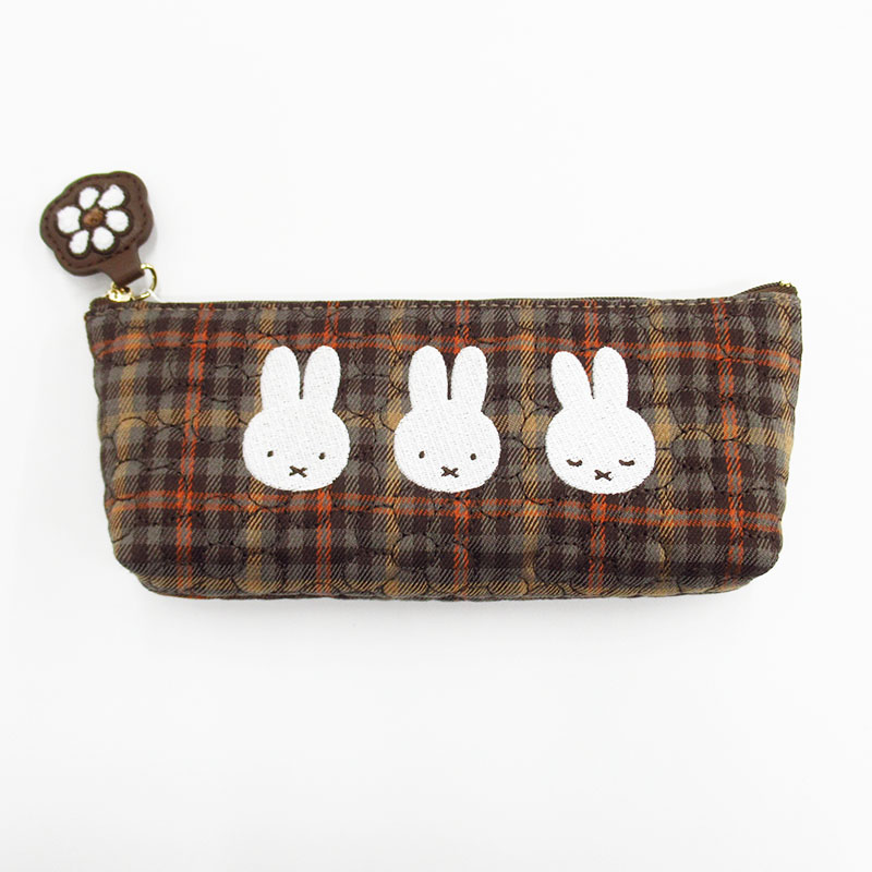 miffy スリムポーチ BR キルティングチェック